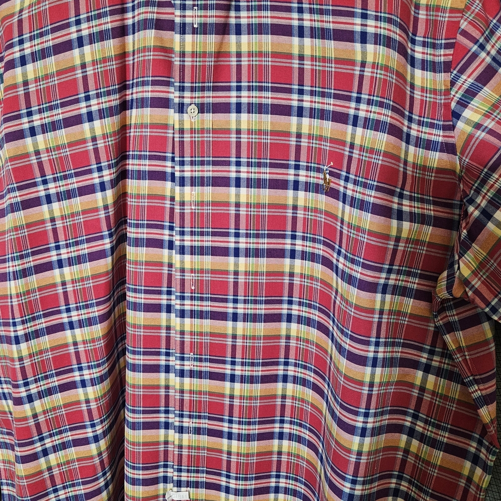 Ralph Lauren Red Blue Yellow Plaid Shirt